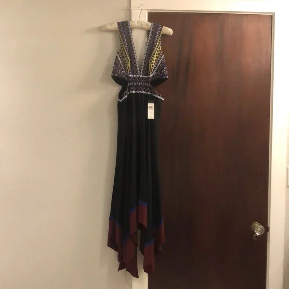 bcbg black cutout dress Cutout Cold Shoulder Dress  BCBGMAXAZRIA